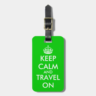 Colourful keep calm luggage tags | Customise it!
