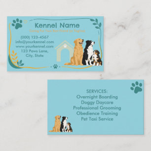 Colourful Kennel Customisable Business Card