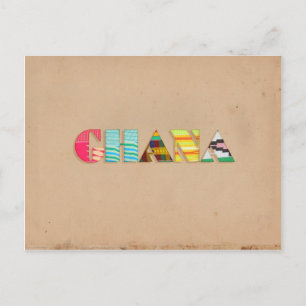 Colourful Kente Cloth from Ghana Africa Postcard