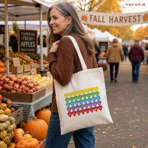 Colourful Kentucky Hearts Rainbow State Pride Tote Bag