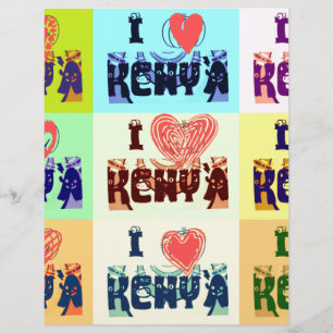 Colourful Kenya Vibrant I Love Kenya Pop Art Vecto