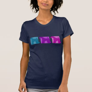 Colourful Kerry Blue Terrier Silhouettes T-Shirt