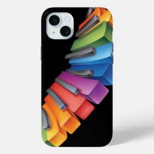 Colourful Keyboard Cool Music iPhone 15 Mini Case