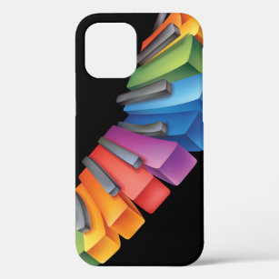 Colourful Keyboard Cool Music iPhone 12 Case