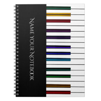 Colourful Keyboard Piano Music Notebook