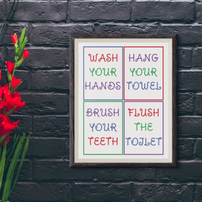Colourful Kid's Bathroom Wall Poster (Creator Uploaded)