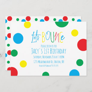 Colourful Kids Birthday Jump Bounce Balls Party