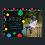 Colourful Kids Birthday Jump Bounce Balls Photo<br><div class="desc">Bounce Jump Birthday Party Invitations featuring colourful dots</div>
