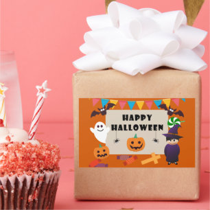 Colourful Kids Costume Halloween Party Rectangular Sticker