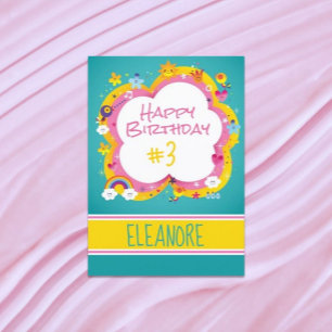 Colourful Kid's Custom Birthday  Card