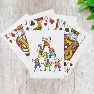Colourful Kids Friendship Pyramid Playing Cards