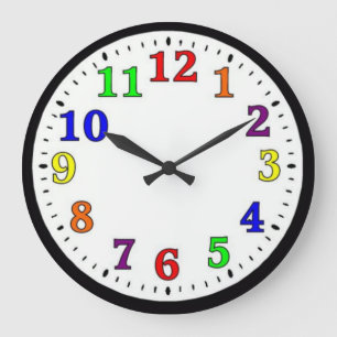 Colourful Kids Large Clock