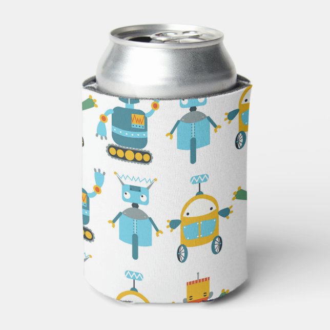 Colourful Kids Robot Can Cooler (Can Front)