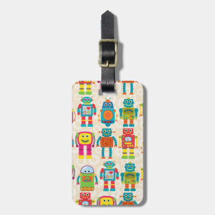 Colourful Kids Robot Luggage Tag