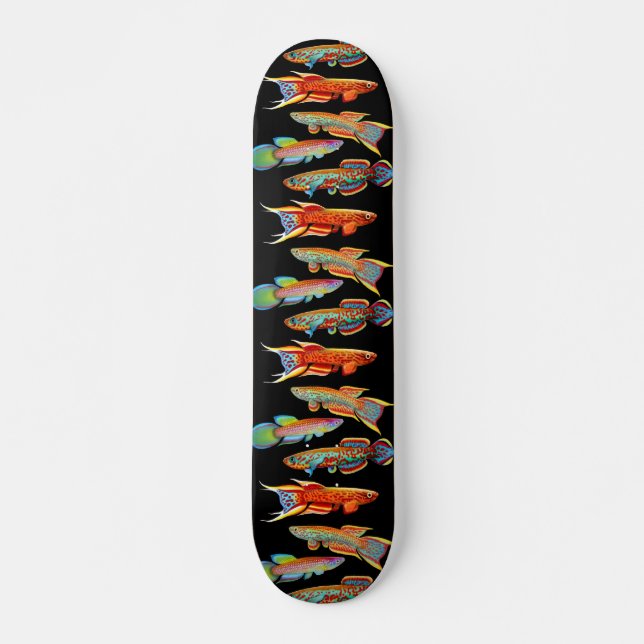 Colourful Killifish Skateboard (Front)