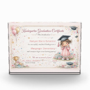 Colourful Kindergarten Graduation Certificate  Photo Block
