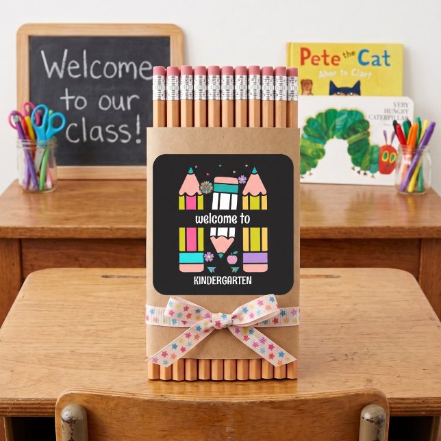 Colourful kindergarten pencil cartoon Sticker (Creator Uploaded)