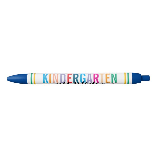 Colourful Kindergarten Teacher Pen with Custom Nam (Front)