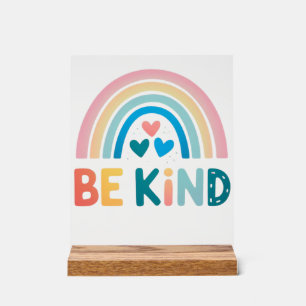 Colourful Kindness Rainbow Acrylic Sign
