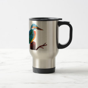 Colourful Kingfisher Artwork Travel Mug