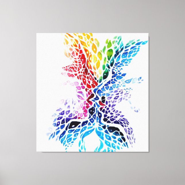 Colourful kiss canvas print (Front)