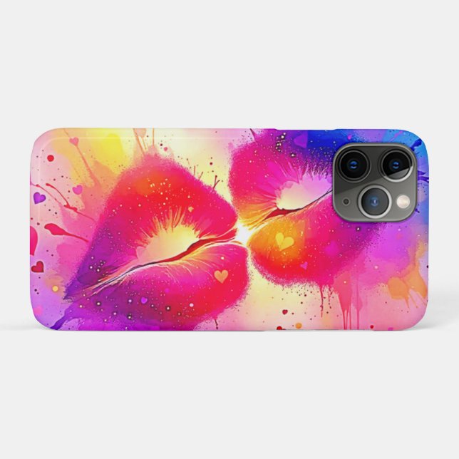 Colourful Kiss Splash Design Case-Mate iPhone Case (Back (Horizontal))