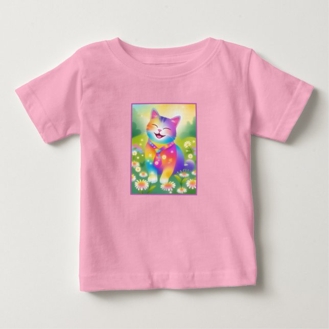 Colourful Kitten Baby T-Shirt (Front)