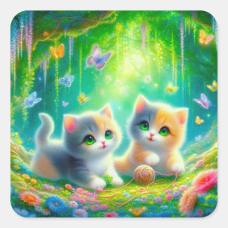 Colourful Kitten Stickers
