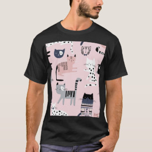 Colourful Kittens: Childish Pink Vintage T-Shirt