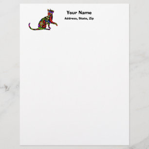 Colourful Kitty 2 Personalized Letterhead