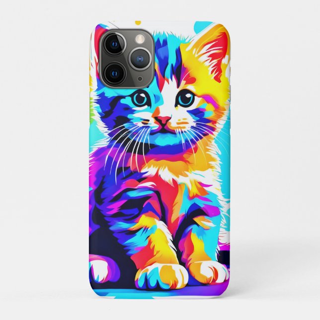 Colourful Kitty Splash Case-Mate iPhone Case (Back)