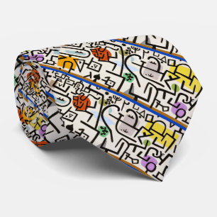 Colourful Klee Art Tie – Be Bold, Be Abstract