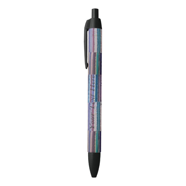 colourful knitted stripes original fun design black ink pen (Top (Vertical))