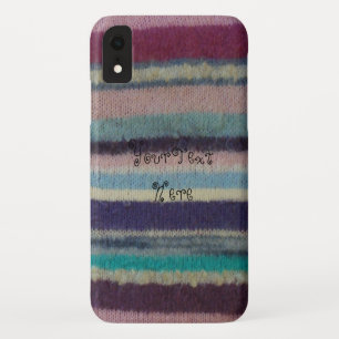 colourful knitted stripes vintage style fun iPhone XR case