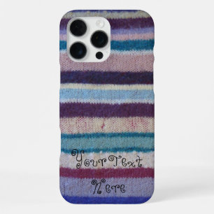 colourful knitted stripes vintage style fun design iPhone 16 pro max case