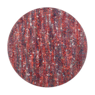 Colourful Knitted Texture: Cosy Background Cutting Board