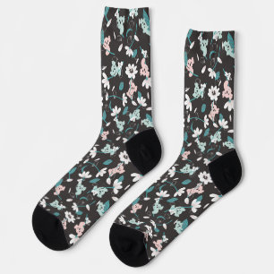 Colourful Koala Pattern Cute Animal and Floral Socks