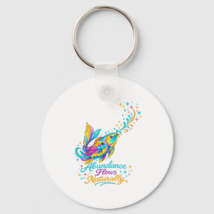 Colourful Koi Fish Abundance Round Keychain