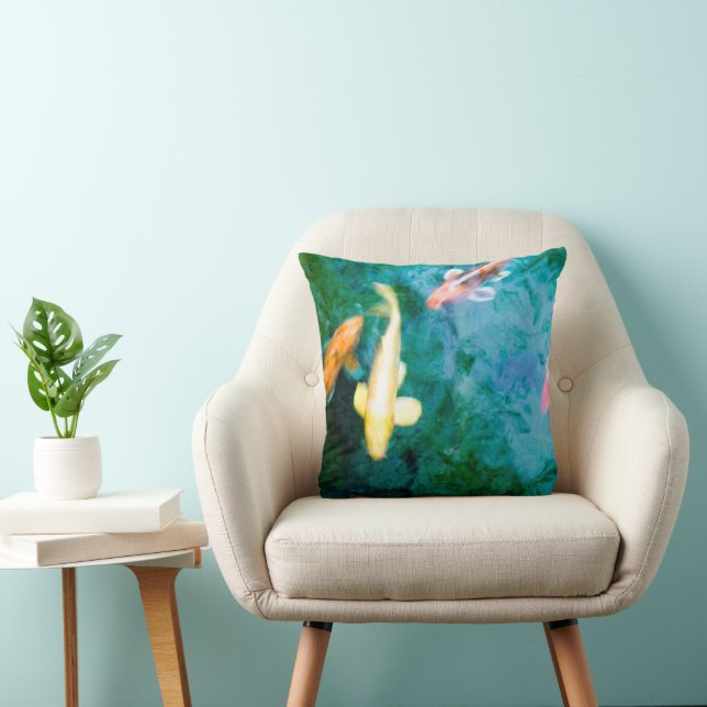 Colourful Koi Fish Cushion (Chair)