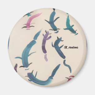 Colourful koi fish magnet