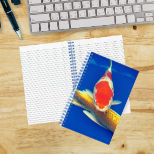 Colourful Koi in Blue Pool Notebook