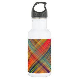 Colourful Kriss Kross Pattern Plaid 532 Ml Water Bottle