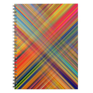 Colourful Kriss Kross Pattern Plaid Notebook