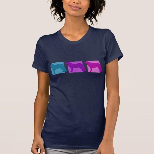 Colourful Kuvasz Silhouettes T-Shirt (Front)
