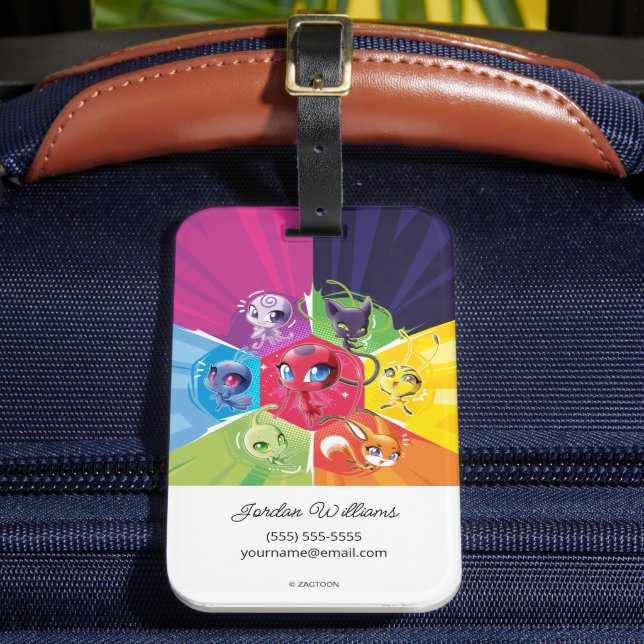 Colourful Kwamis Luggage Tag (Front Insitu 2)