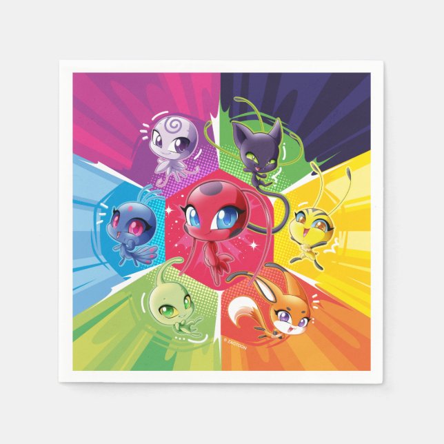 Colourful Kwamis Napkin (Front)