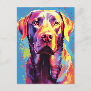 Colourful Labrador Postcard