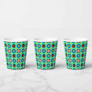 🐞 Colourful Ladybug Floral Garden Party Decor Paper Cups