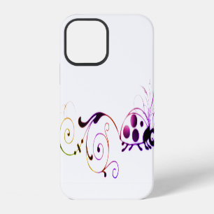 colourful ladybug with fun tail iPhone 12 case