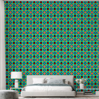 Colourful Ladybugs and Flowers Wallpaper